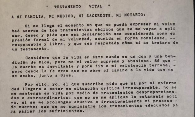 Deja Cardenal Sergio Obeso testamento vital; ‘La muerte es inevitable’