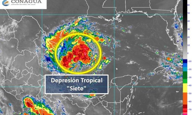 Se forma la Depresión Tropical Número «Siete» en el Golfo de México