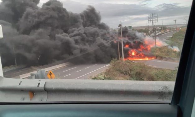 Reportan incendio de pipa en zona norte de Veracruz (VER VIDEO)