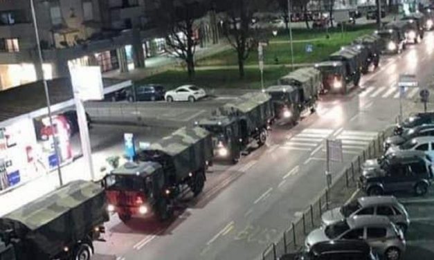 Un ‘convoy de la muerte’ (VIDEO) italiano lleva los ataúdes de Bérgamo para la cremación