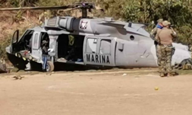 Cae helicoptero de la SEMAR en Tehuipango (FOTOS Y VIDEO)