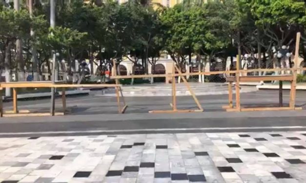 El zócalo de Veracruz CERRADO (VIDEO)