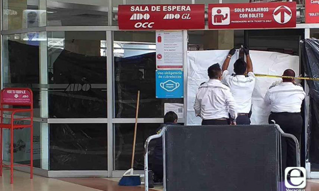 Una mujer de mediana edad falleció este viernes dentro de la sala de espera de la central de autobuses ADO, en Veracruz, por lo que personal de emergencia y autoridades acudieron al lugar.