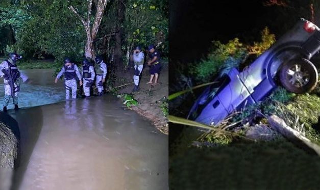 Campesino arrastrado por río Grande; arroyo ‘revuelca’ camioneta en Miahuatlán