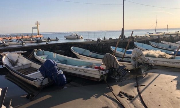 Esta mañana en el litoral de Veracruz se registró un fenómeno natural conocido como marea baja o bajamar