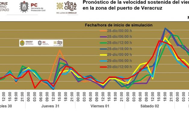 Durante la mañana-tarde del jueves 31 se registraría Norte de 20 a 35 km/h con rachas de 40 a 60 km/h