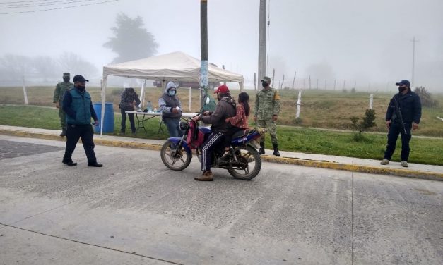 Sedena aplica filtros sanitarios contra COVID-19 en Tlapacoyan, Veracruz