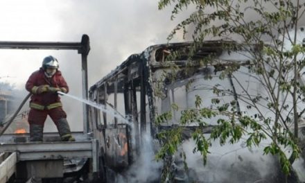 INCENDIO EN ENCIERRO DE UNIDADES DE TRANSPORTE PÚBLICO Y CARGA