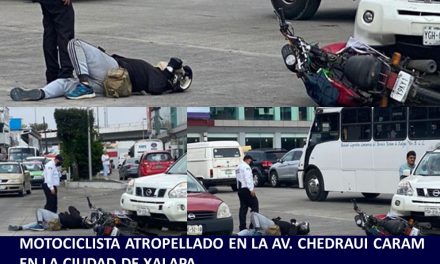 Motociclista atropellado en la avenida Chedraui Caram