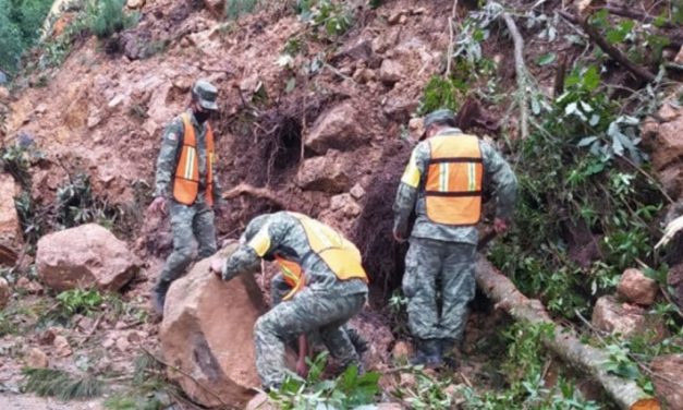 Activan Plan DN-III por deslave de un cerro en autopista de Michoacán