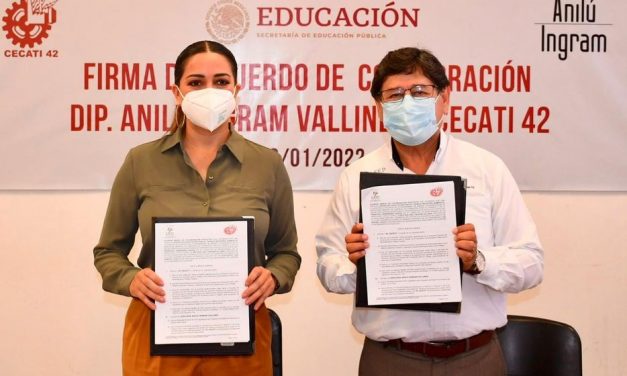 Firman convenio Cecati 42 con diputada Anilú Ingram…Apoyarán con descuentos en cursos de capacitación