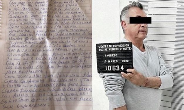 BRONCO ESCRIBE CARTA Y RELATA POR MENORES DE SU DETENCIÓN