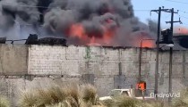 INCENDIO EN PLANTA IMPREGNADORA EN LAS VIGAS