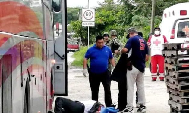 MUERE APLASTADO CONDUCTOR DE ADO EN CAMPECHE, HABÍA SALIDO DE SALINA CRUZ OAXACA.