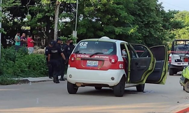 TAXISTA BALEADO EN OTEAPAN