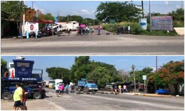 Padre de familia bloquean en Juchitán, Oaxaca; exigen reconstrucción de primaria