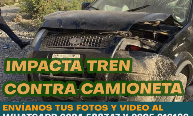 MUERE BEBÉ Y NIÑA AL IMPACTARSE CAMIONETA CONTRA EL TREN