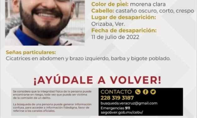 Se solicita de su ayuda para localizar al joven