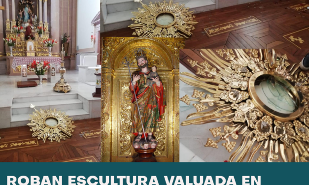 ROBAN ESCULTURA VALUADA EN 150 MIL PESOS DE SAN JOSE EN IGLESIA