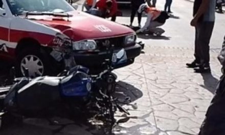 Veracruz: Dos personas lesionadas en aparatoso choque automovilístico