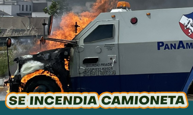 SE INCENDIA CAMIONETA DE VALORES