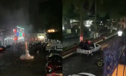 Tiran cohete y cae en patrulla, dejando un policía herido, en Naolinco, Veracruz