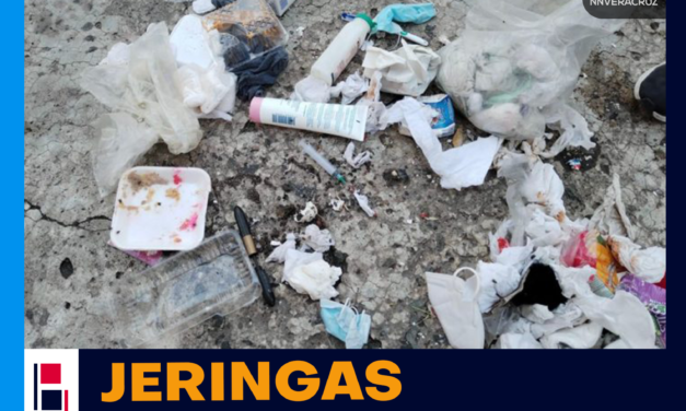 JERINGAS ABANDONADAS EN BASURERO DE XALAPA