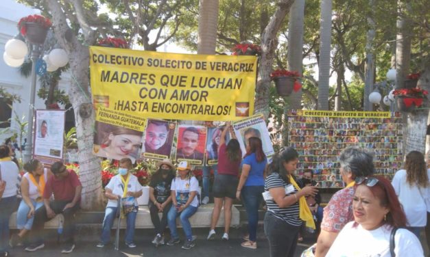 Colectivo Solecito coloca árbol del dolor en honor a desaparecidos en Veracruz