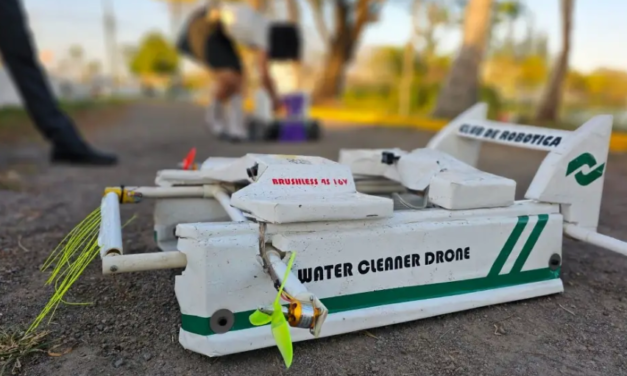 Alumnos del Conalep de Veracruz crean dron para recoger basura en lagunas