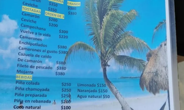 Palapero en playa Santa Ana vende coctel de camarón en 200 pesos; denuncian excesos