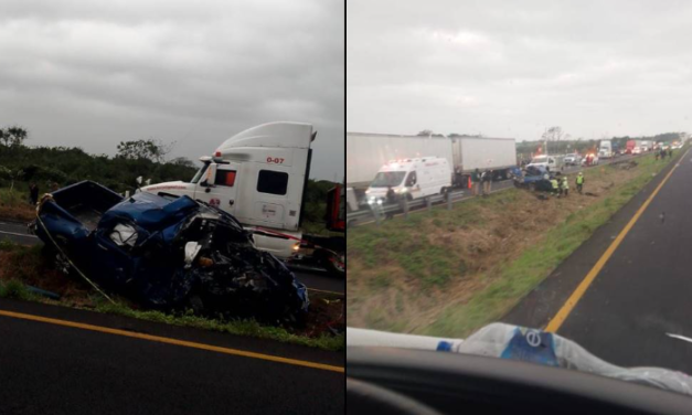 Choque frontal salda un muerto, en la autopista Cosamaloapan –  Acayucan