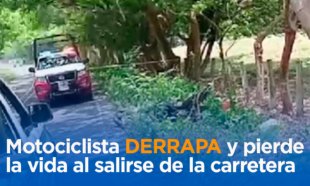 DERRAPA EN SU MOTO Y PIERDE LA VIDA