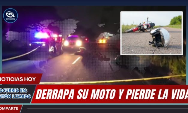 DERRAPA SU MOTO Y PIERDE LA VIDA