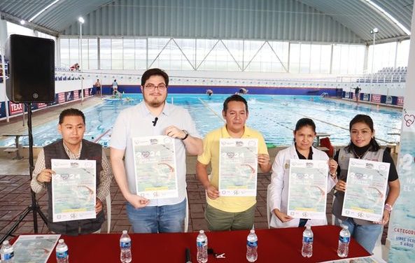 PRESENTA PRESIDENTE DIF MUNICIPAL, CARTEL OFICIAL DEL TORNEO DE NATACIÓN «NADO POR EL CORAZÓN»