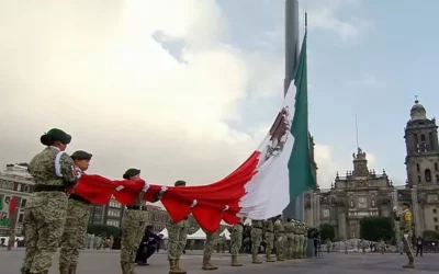 IZAMIENTO A MEDIA ASTA EN MEMORIA DE LAS VICTIMAS DE LOS SISMO DE 1985 Y 2017