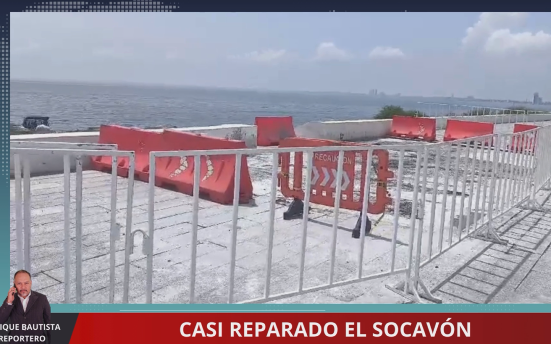 CASI REPARADO SOCAVÓN EN BOCA DEL RIO