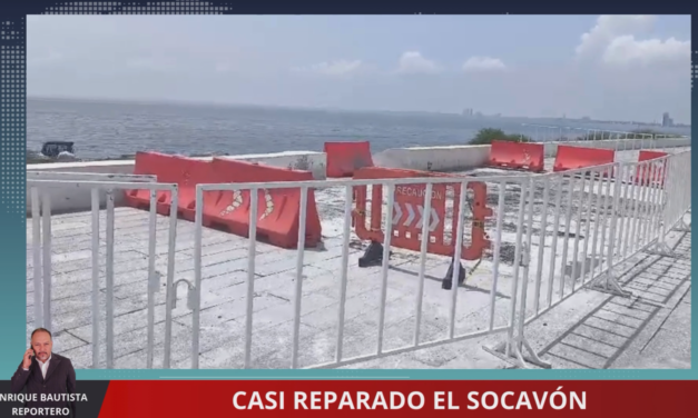 CASI REPARADO SOCAVÓN EN BOCA DEL RIO