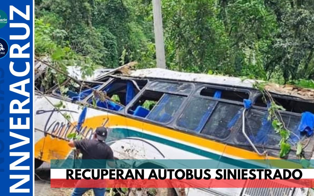 RECUPERAN AUTOBÚS SINIESTRADO (FOTOS)