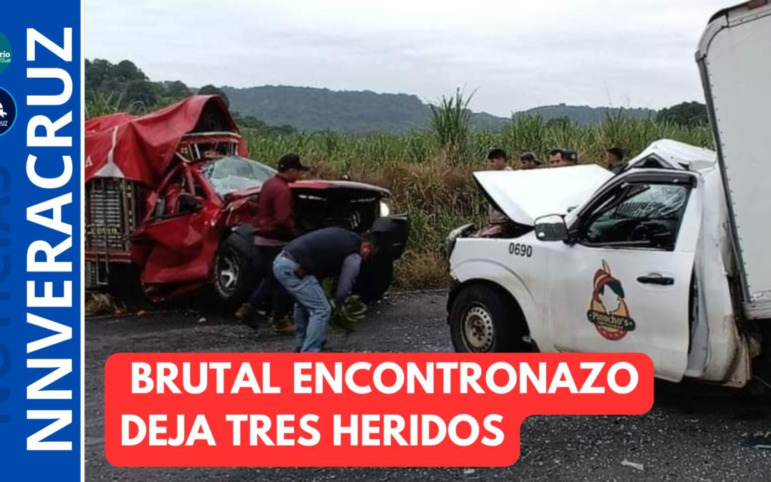 BRUTAL ENCONTRONAZO DEJA TRES HERIDOS EN CARRETERA (fotos)