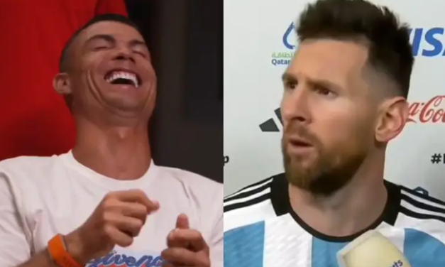 Cristiano se divierte imitando a Messi: ‘¿Qué mirás bobo?