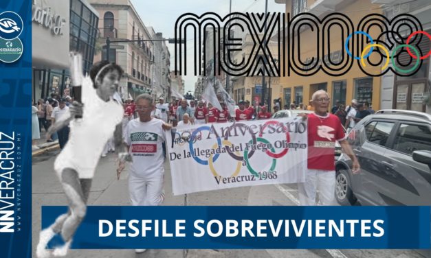 ✅SOBREVIVIENTES DE LA LLEGADA DE LA ANTORCHA OLIMPICA DEL 68 DESFILAN POR CALLES DE VERACRUZ