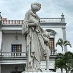 VANDALIZAN ESTATUA DE MÁRMOL DE 1860 EN VERACRUZ PUERTO