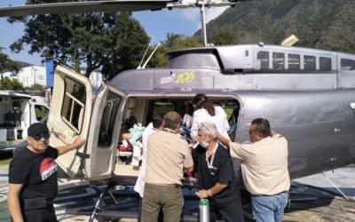 TRASLADAN EN AERONAVE A MENOR GRAVE POR DENGUE A LA CD. DE MÉXICO