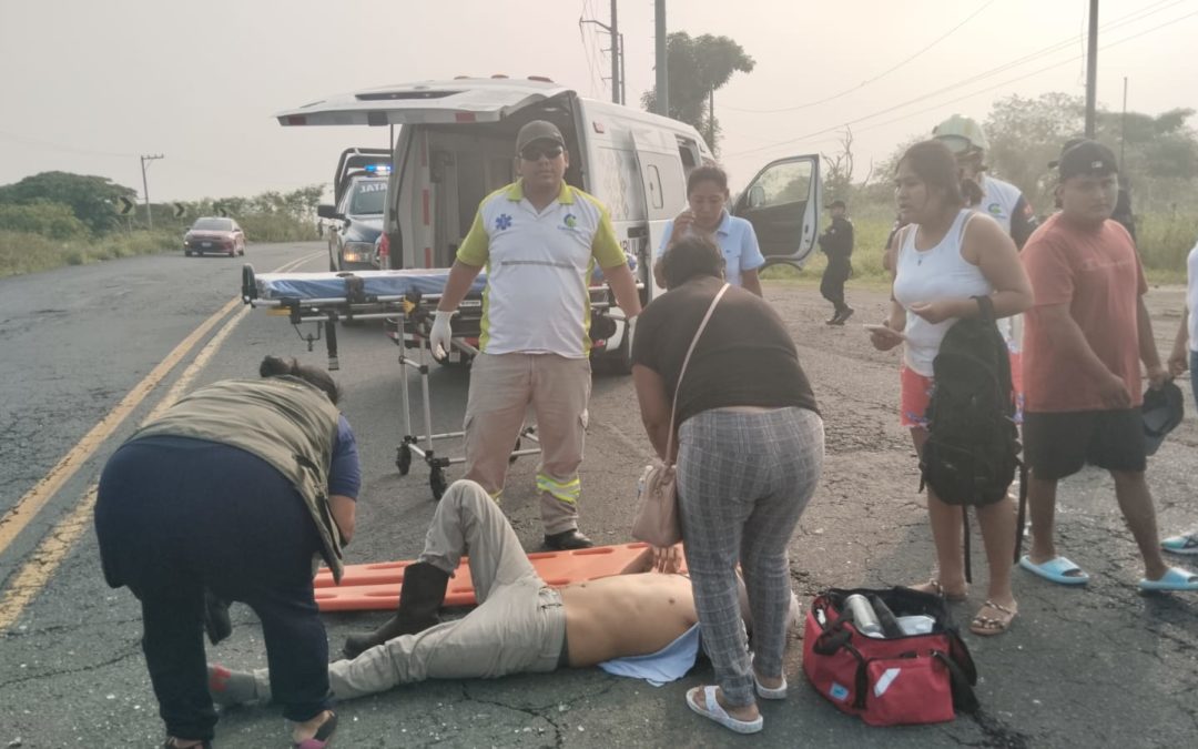 MOTOCICLISTA IMPACTADO POR CAMIONETA