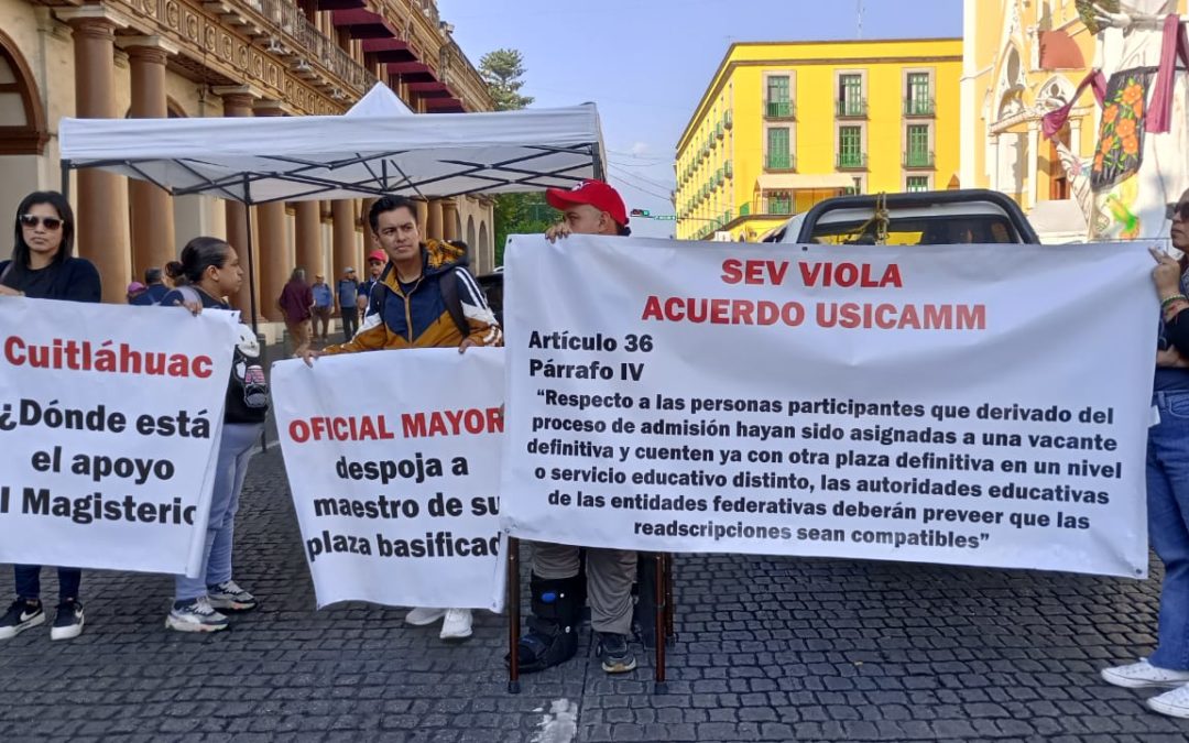 PROTESTA DE PROFESORES EN XALAPA