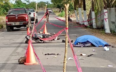 Tras fuerte impacto fallece motociclista en Tlalixcoyan